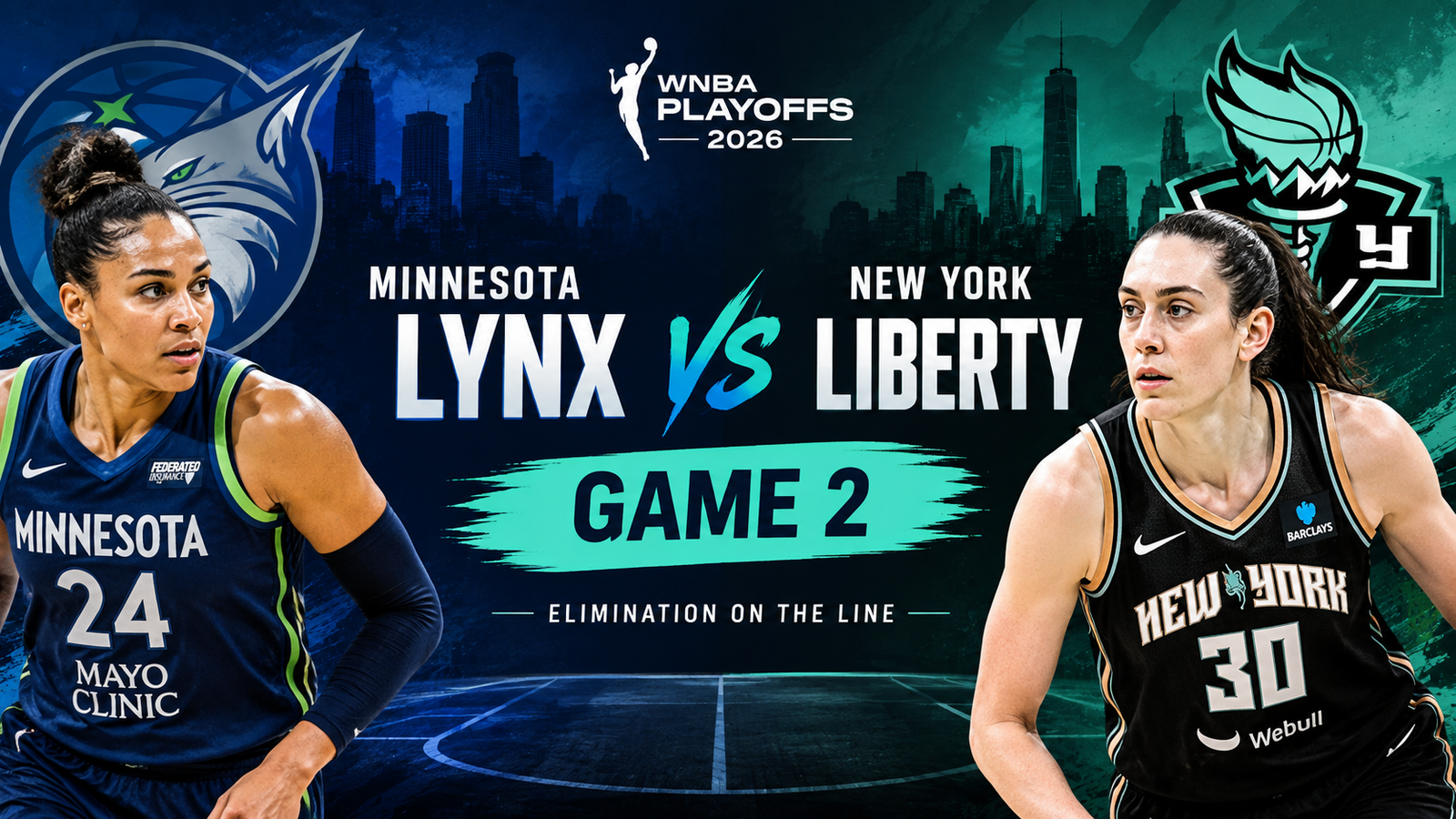 Lynx vs Liberty Game 2 preview: Breanna Stewart drives against Minnesota Lynx defenders