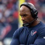 Houston Texans defenders on the field during a 2026 NFL game