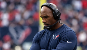Houston Texans defenders on the field during a 2026 NFL game