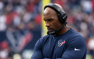 Houston Texans defenders on the field during a 2026 NFL game